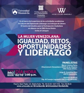 afiche conferencia mujer venezolana
